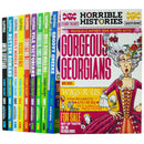 Horrible Histories Savage 10 Book Collection Set (Awful Egyptians, Rotten Romans, Vicious Vikings, Measly Middle Ages, Terrifying Tudors, Vile Victorians, Frightful First World War &amp; More…)