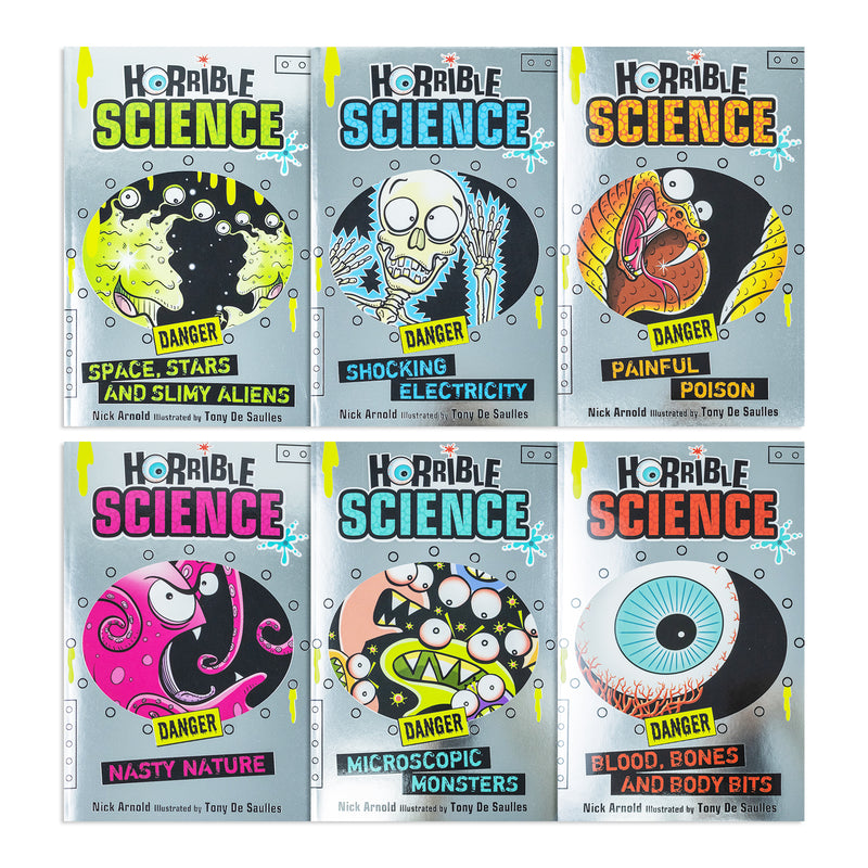 ["9781407188508", "Blood Bones and Body Bits", "children books", "children collection", "childrens books", "Childrens Books (7-11)", "Childrens Books on Nature", "Childrens Educational", "Horrible Science", "horrible science book set", "horrible science books", "human body", "Microscopic Monsters", "Nasty Nature", "Nature", "Nature Books", "nick arnold", "nick arnold books", "nick arnold collection", "nick arnold series", "nick arnold set", "Painful Poison", "science for children", "Shocking Electricity", "Space Stars and Slimy Aliens"]