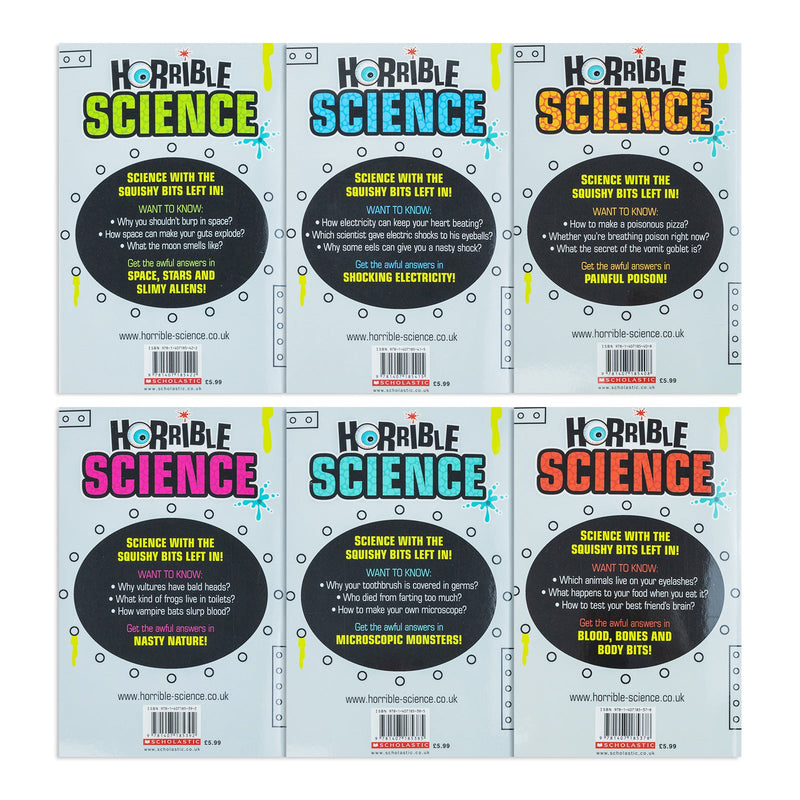 Horrible Science 6 Books Collection Set by Nick Arnold – Educational S