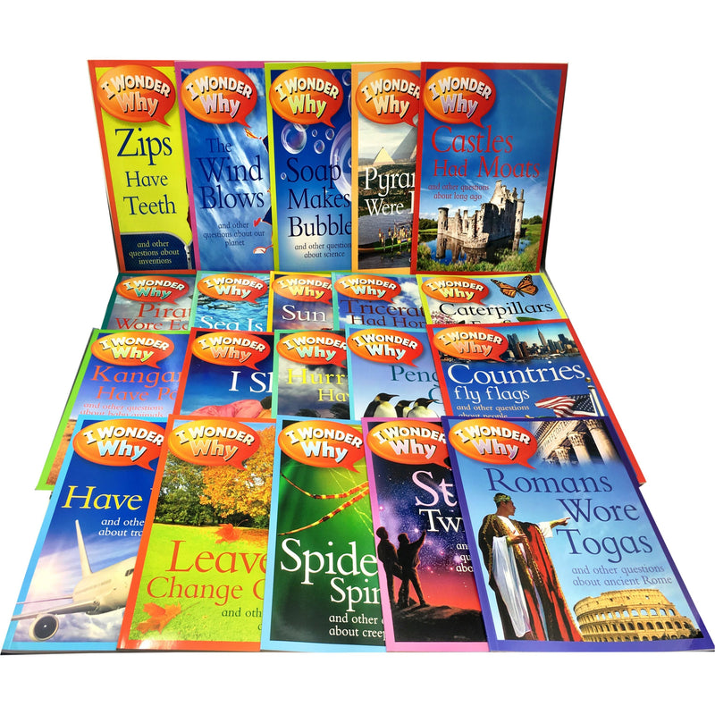 ["9780753442944", "Castles Had Moats", "Caterpillars Eat So Much", "children books", "children collection", "Children's", "Children's Books", "Childrens Books (5-7)", "Childrens Books (7-11)", "Childrens Educational", "Countries Fly Flags", "curious minds", "facts", "History", "history books", "Hurricanes Have Eyes", "I Sleep", "i wonder why", "i wonder why books", "i wonder why collection", "i wonder why set", "Kangaroos Have Pouches", "KS2", "Leaves Change Colour", "Penguins Can't Fly", "Pirates Wore Earrings", "Planes Have Wings", "Pyramids Were Built", "Questions", "questions and answers", "Romans Wore Togas", "Science", "Science books", "Soap Makes Bubbles", "Spiders Spin Webs", "Stars Twinkle", "The Sea is Salty", "The Sun Rises", "The Wind Blows", "Triceratops Had Horns", "Zips Have Teeth"]