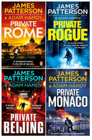 James Patterson Private Series 4 Books Collection Set (Books 16-19) (Private Rogue, Private Beijing, Private Rome, Private Monaco)