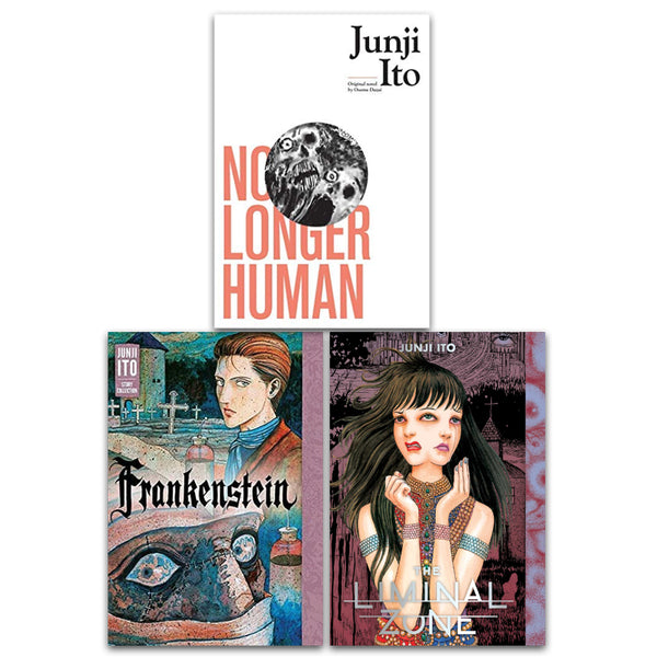 Junji Ito 3 Books Collection Set (No Longer Human, The Liminal Zone, Frankenstein)