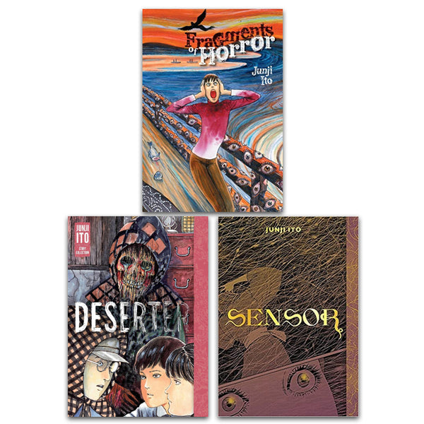 Junji Ito 3 Books Story Collection Set (Deserter, Fragments of Horror, Sensor)