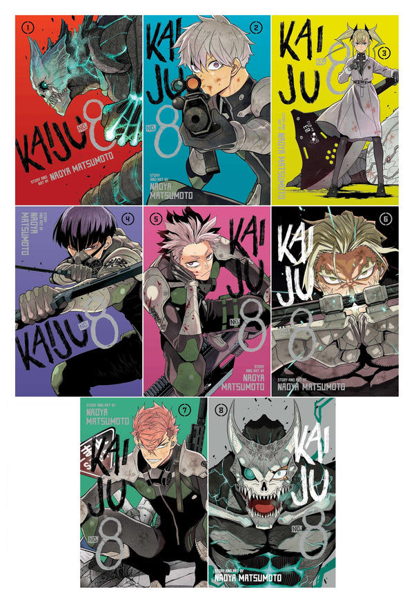 Kaiju No 8 by Naoya Matsumoto 8 Books Collection Set (Volumes 1-8)