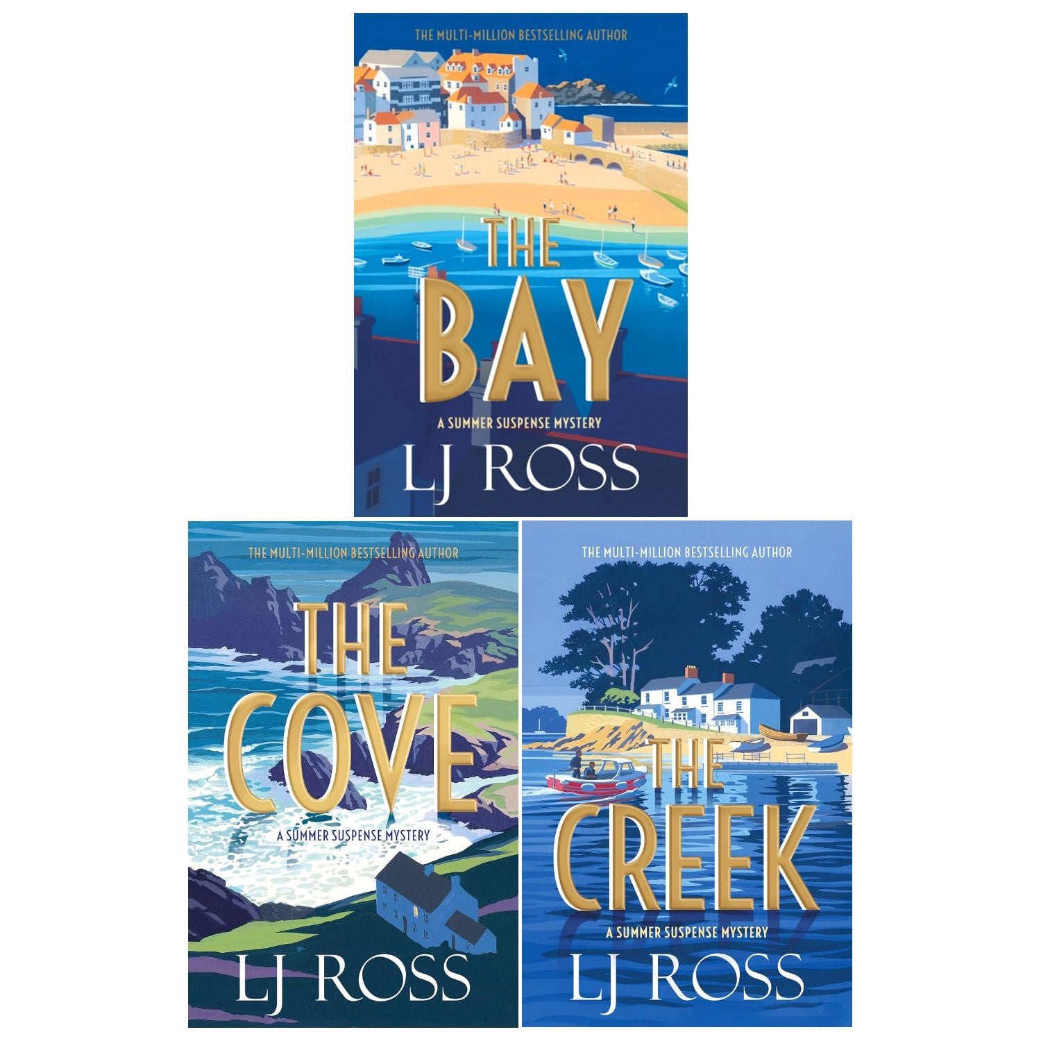 LJ Ross Summer Suspense Mysteries 3 Books Set (The Bay, The Creek, The