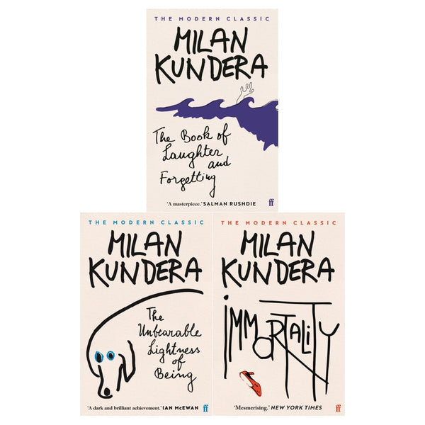 Milan Kundera Collection 3 Books Set (The Unbearable Lightness of Being, Immortality and The Book of Laughter and Forgetting)