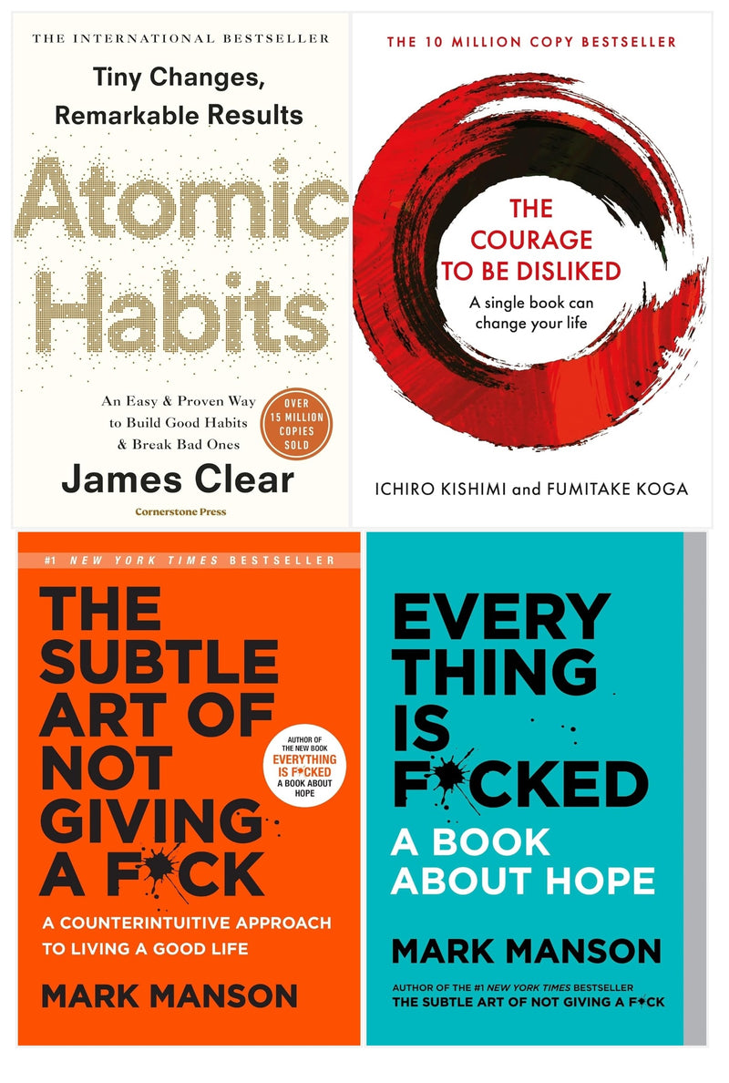 ["Atomic Habits", "atomic habits book", "atomic habits by james clear", "atomic habits james clear", "Bad ones", "bestseller", "bestselling books", "bestselling single books", "book the courage to be disliked", "Build good habits", "cardinal rules", "cl0-VIR", "Cognition", "Cognitive Psychology", "courage of being disliked", "courage to be disliked", "courage to be disliked book", "courage to change", "Daily habit", "Discovered way", "doubts and the expectations of others", "family & social groups", "family groups", "find lasting happiness", "free", "Fumitake Koga", "Fundamental", "future", "Good Habit", "Habit development", "Health and Fitness", "highly accessible", "Ichiro Kishimi", "ichiro kishimi fumitake koga", "International Bestseller Atomic Habits", "James Clear", "james clear atomic habits", "James Clear Book Collection", "James Clear Book Collection Set", "James Clear Books", "Japanese", "liberating", "Mark Manson", "Mark Manson Book Set", "Mark Manson Books", "Mark Manson Collection", "Mark Manson Collection Set", "Mark Manson Everything is F*cked", "Mark Manson F*cked Series", "Mark Manson Fiction Books", "Mark Manson Life Books", "Mark Manson The Subtle Art of Not Giving a F*ck", "Olympic Gold medals", "past experiences", "personal development", "Philosophy Books", "Practical", "profound lessons", "Proven Way", "Psychology Books", "Remarkable Result", "Revolutionary system", "self controls", "Self Help", "Self Motivation", "simple steps", "single irreducible", "social groups", "social psychology", "the courage of being disliked", "the courage to be disliked", "The life-changing", "us4b"]