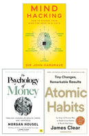 Mind Hacking, The Psychology Of Money and Atomic Habits 3 Books Collection Set