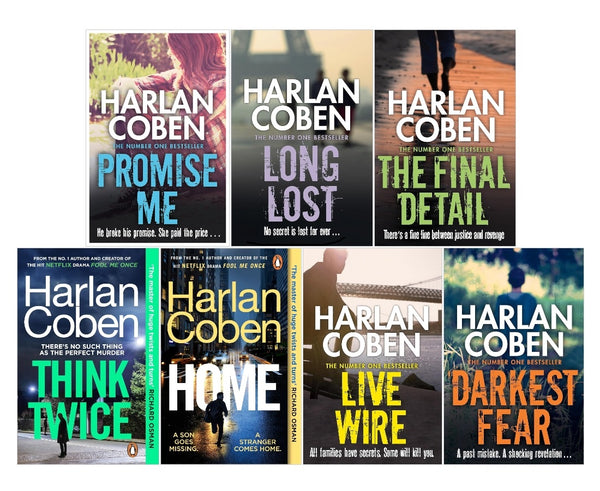 Harlan Coben Myron Bolitar Series Collection 7 Books Set (Books 6-12) The Final Detail, Darkest Fear, Promise Me, Long Lost, Live Wire, Home, Think Twice
