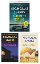 Nicholas Sparks 3 Books Collection Set (Dear John, Safe Haven, The Best of Me)