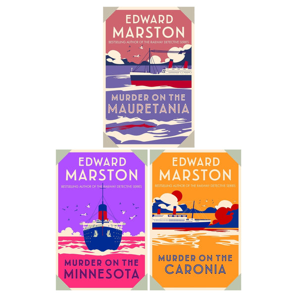 Edward Marston Ocean Liner Mysteries Collection 3 Books Set (Mauretania, Minnesota, Caronia)