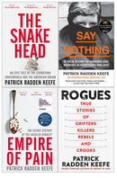Patrick Radden Keefe 4 Books Collection Set (Rogues, The Snakehead, Empire of Pain, Say Nothing)