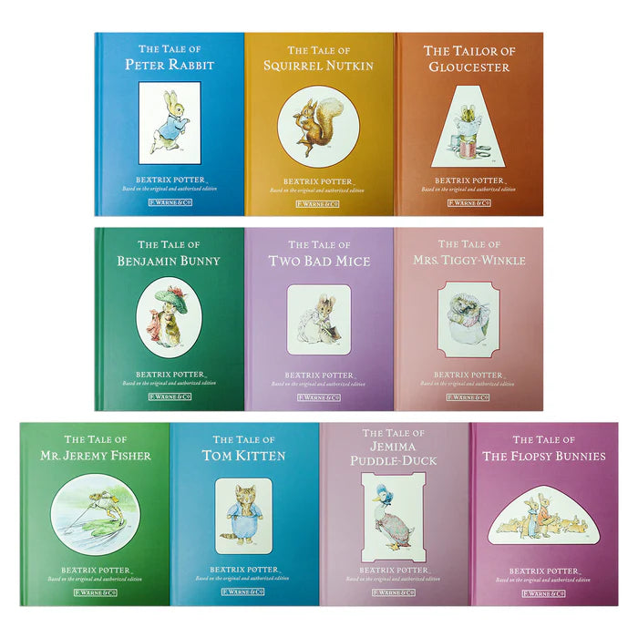 ["9780723277347", "beatrix potter", "beatrix potter peter rabbit books", "books for children", "Children Book", "children book set", "children collection", "Children Story Books", "Childrens Box Set", "peter rabbit", "peter rabbit books set", "peter rabbit box set", "peter rabbit collection", "peter rabbit library", "Peter rabbit library 10 books set", "peter rabbit picture book", "the peter rabbit", "The Tailor of Gloucester", "The Tale of Jemima Puddle-Duck", "The Tale of Mr. Jeremy Fisher", "The Tale of Mrs. Twiggy Winkle", "The Tale of Peter Rabbit", "The Tale of Squirrel Nutkin", "The Tale of The Flopsy Bunnies", "The Tale of Tom Kitten", "The Tale of Two Bad Mice", "the tales of beatrix potter", "the world of beatrix potter", "the world of peter rabbit and friends", "the world of peter rabbit by beatrix potter", "warne"]