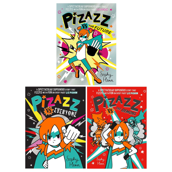 Sophy Henn Pizazz Series 3 Books Set Vol 4-6 (Pizazz vs The Demons, Pizazz vs Everyone, Pizazz vs The Future)