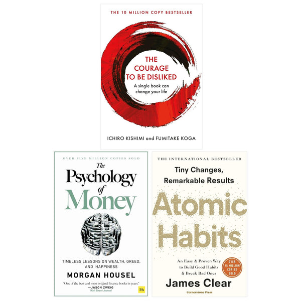 Psychology of Money, Atomic Habits, Courage to be Disliked 3 Books Set