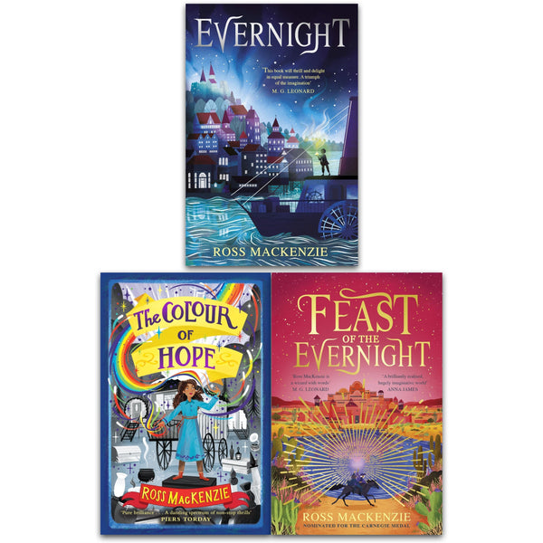 Ross MacKenzie 3 Books Collection Set (Evernight, Feast of the Evernight, The Colour of Hope)
