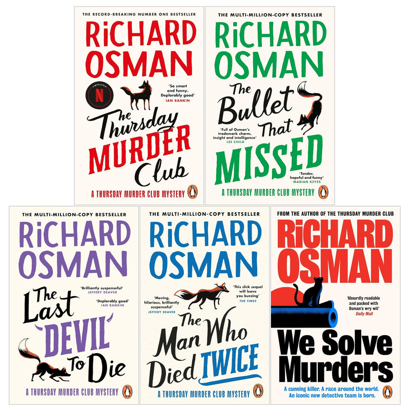 ["adult fiction", "Adult Fiction (Top Authors)", "adult fiction book collection", "adult fiction books", "adult fiction collection", "Crime & mystery", "Crime & mystery fiction", "Crime and mystery", "crime fiction", "crime fiction books", "crime mystery books", "crime thriller", "crime thriller books", "Richard Osman", "The Bullet That Missed", "The Last Devil To Die", "The Man Who Died Twice", "The Thursday Murder Club", "We Solve Murders"]