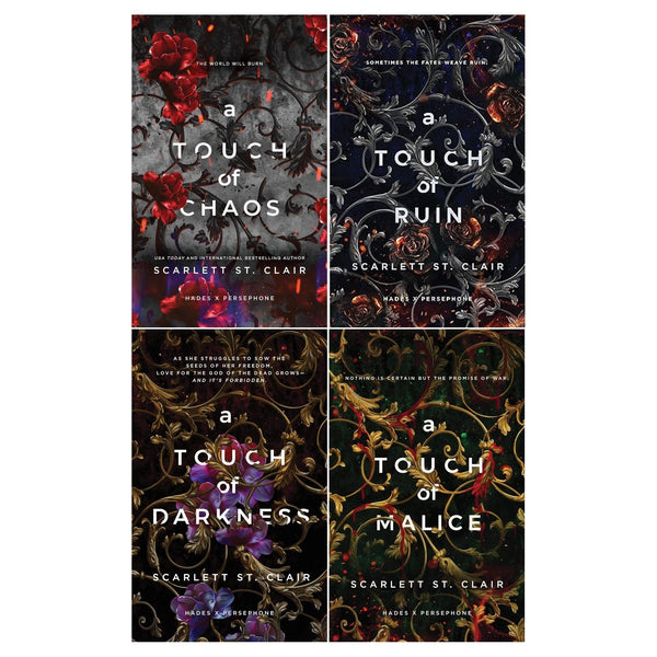 Hades X Persephone 4 Books Collection Set By Scarlett St. Clair (A Touch of Darkness, A Touch of Ruin, A Touch of Malice, A Touch of Chaos)