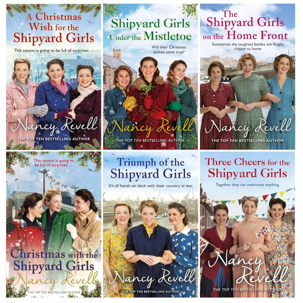 Nancy Revell The Shipyard Girls Series 6 Books Collection Set Vols 7-12 (Christmas with the Shipyard Girls + MORE)