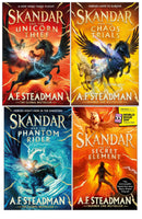 Skandar Series 4 Books Collection Set by A. F. Steadman (Chaos Trials, Unicorn Thief, Phantom Rider, Secret Element: World Book Day)