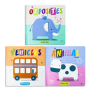 Sparkly Lift the Flaps 3 Board Books Set (Opposites, Vehicles, Animal Sounds)