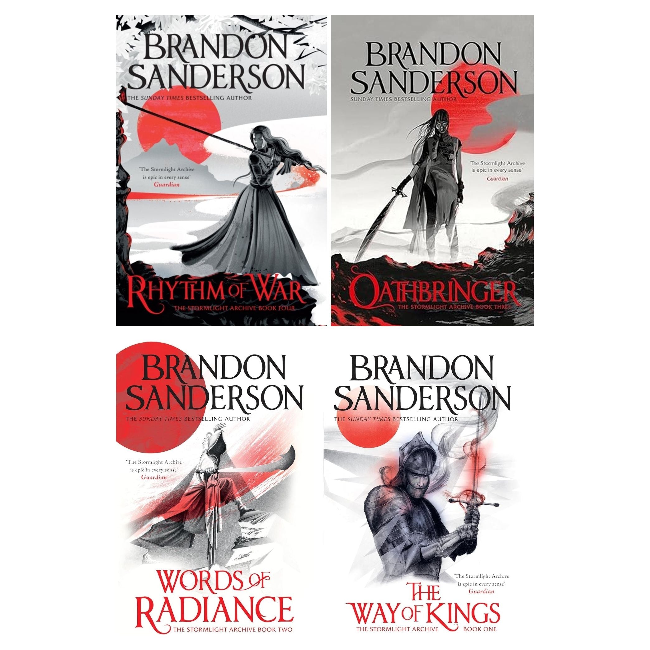 Brandon Sanderson The Stormlight Archive Series 4 Books Collection Set