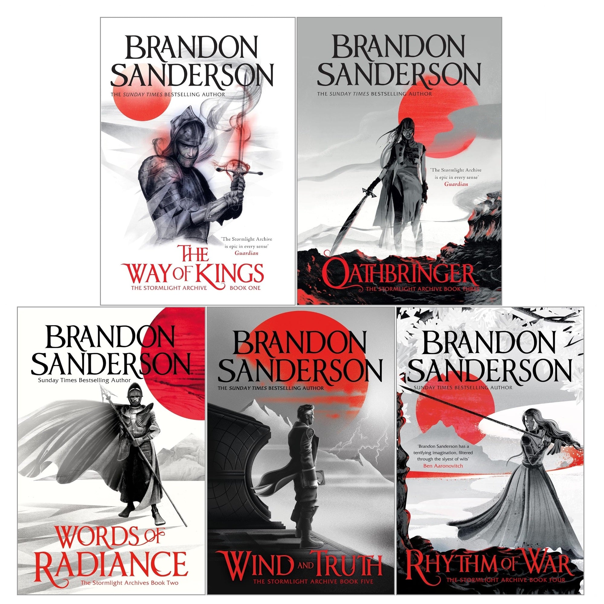 The Stormlight Archive Series 5 Books Collection Set by Brandon Sander