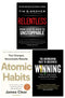Winning, Relentless and Atomic Habits 3 Books Collection Set