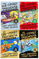 The Treehouse Storey Series 4 Books Collection Set (Books 10-13) by Andy Griffiths & Terry Denton - 130 Storey, 143 Storey, 156 Storey, 169 Storey