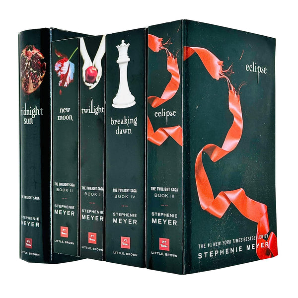 Stephenie Meyer Twilight Saga Collection 5 Books Set - Midnight Sun, Twilight, Breaking Dawn, Eclipse, New Moon