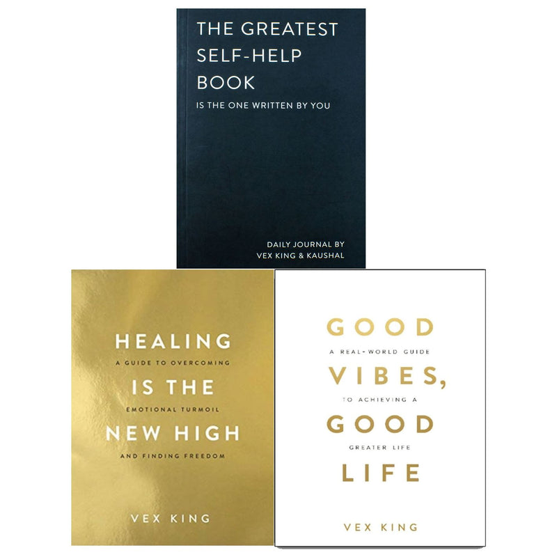 ["9781035005185", "9789123556472", "bestselling books", "Emotional Turmoil", "Finding Freedom", "good life good vibes", "good vibe good life", "good vibe good life book", "Good Vibes", "good vibes good life", "good vibes good life book", "good vibes good life by vex king", "good vibes good life reviews", "good vibes good life vex king", "Guiding Book", "Healing is the New High", "Journal", "Journals", "Motivation Book", "motivational self help", "self development books", "Self Help", "self help books", "Self-help & personal development", "sunday times bestseller", "The Greatest Self-Help Book", "vex king", "vex king 2 books Collection", "Vex King 2 Books Collection Set", "vex king book collection", "vex king book collection set", "vex king books", "vex king good vibes good life", "vex king series"]