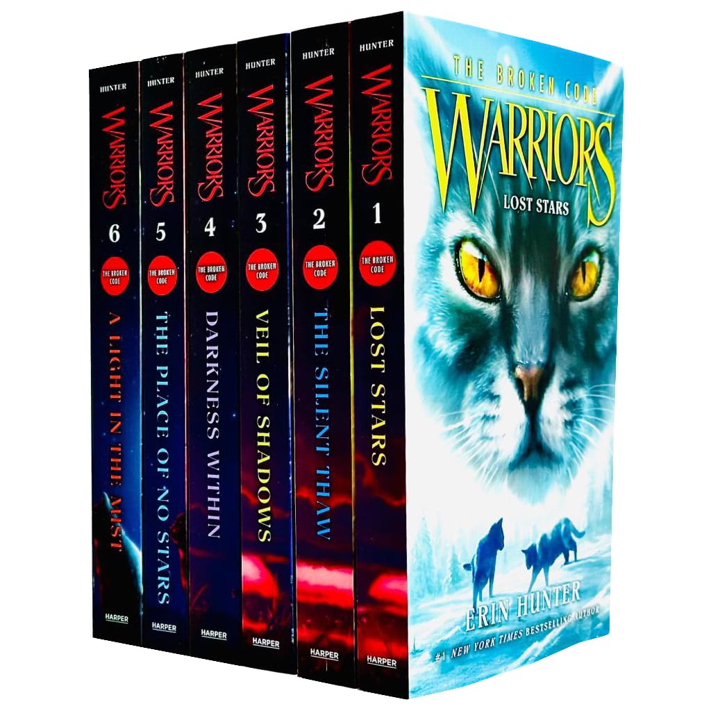 Warrior Cats The Broken Code Series 7, 6 Books Collection Set by Erin
