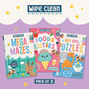 Kids Travel Wipe Clean Activity Pack 3 Books Set - Screen-free fun for children