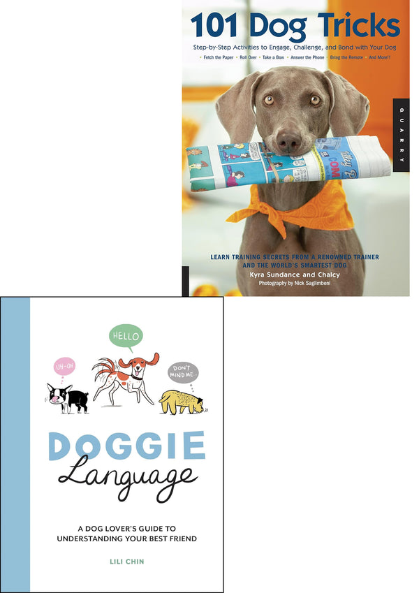 101 Dog Tricks, Doggie Language 2 Books Collection Set