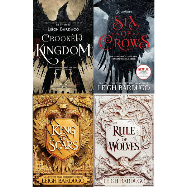 Leigh Bardugo 4 Books Collection Set (Rule of Wolves, King of Scars, Six of Crows And Crooked Kingdom)