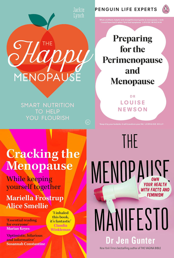 The Menopause Manifesto, The Happy Menopause, 
Cracking the Menopause, Preparing for the Perimenopause and Menopause 4 Books Collection Set