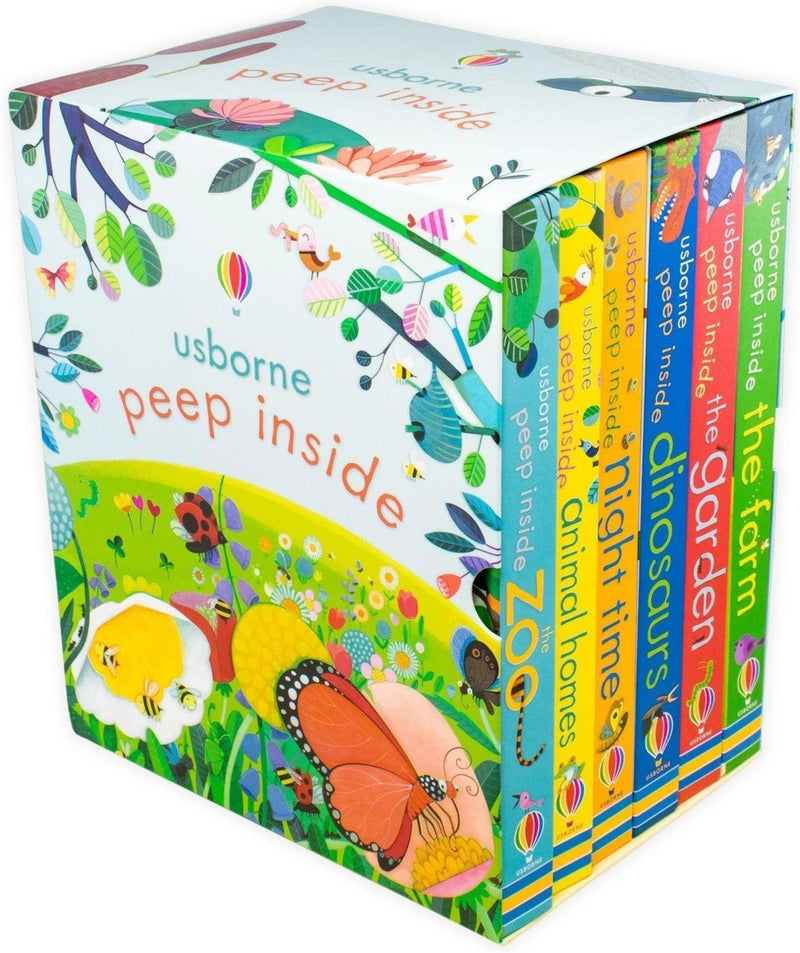 Peep Inside 6 Books Collection Box Set by Usborne | Lift-the-Flap Boar