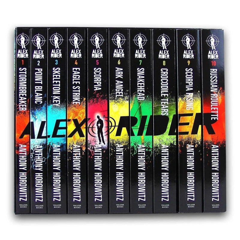 ["9781406364835", "alex rider", "Alex Rider book", "alex rider books", "alex rider books in order", "alex rider collection", "alex rider horowitz", "alex rider novel", "alex rider series", "Alex Rider series collection", "alex rider series order", "alex rider storm breaker", "alex rider stormbreaker", "alex rider the book", "Alex Rider: 10 Explosive Missions", "alex stormbreaker", "alex the rider", "anthony horowitz", "anthony horowitz alex rider", "anthony horowitz alex rider books", "anthony horowitz books", "anthony horowitz collection", "Crocodile Tears", "Eagle Strike", "Point Blanc", "rider alex", "Russian Roulette", "Scorpia", "Scorpia Rising", "Skeleton Key", "Snakehead", "Stormbreaker"]