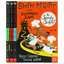 Shifty McGifty and Slippery Sam Collection 4 Books Set By Tracey Corderoy (Jingle Bells, The Spooky School, Up Up and Away & The Aliens Are Coming)