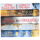 Conqueror Series Collection 5 Books Set By Conn Iggulden Wolf Of The Plains, Lords Of The Bow, Bones of the Hill, Empire Of Silver, Conqueror