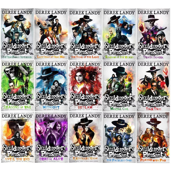 Skulduggery Pleasant 15 Books Collection Set By Derek Landy Skulduggery Pleasant, Playing With Fire, The Faceless Ones, Dark Days, Mortal Coil &amp; More