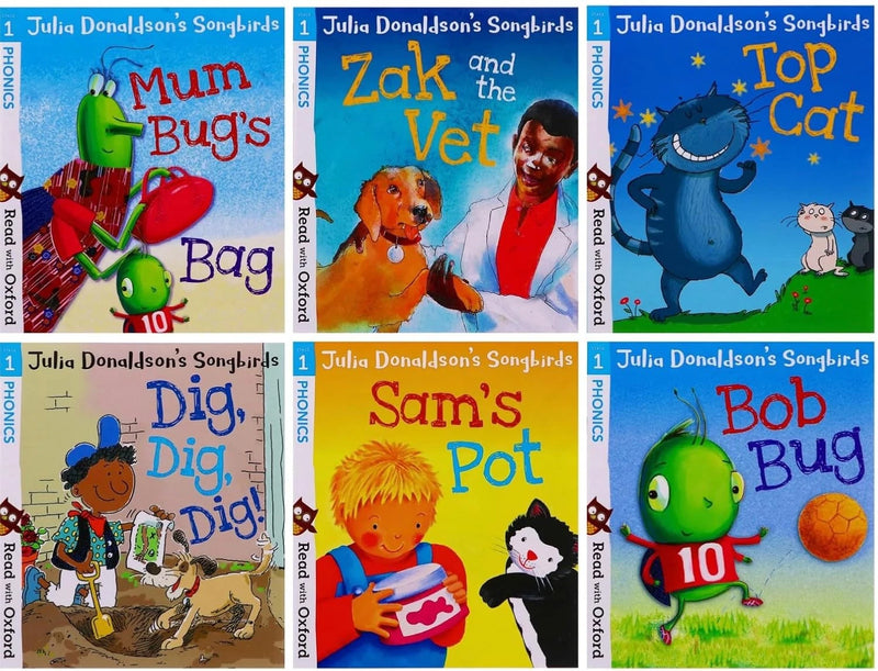 Julia Donaldson Songbirds Read with Oxford Phonics - 36 Books Collecti
