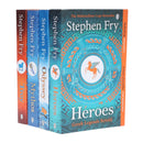 Stephen Fry Greek Myths Series 4 Books Collection Set (Mythos, Heroes, Troy and Odyssey)