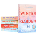 Kristin Hannah Collection 5 Books Set (The Nightingale, The Four Winds, The Great Alone, Winter Garden, Home Front)