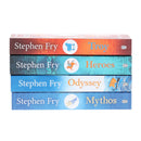 Stephen Fry Greek Myths Series 4 Books Collection Set (Mythos, Heroes, Troy and Odyssey)