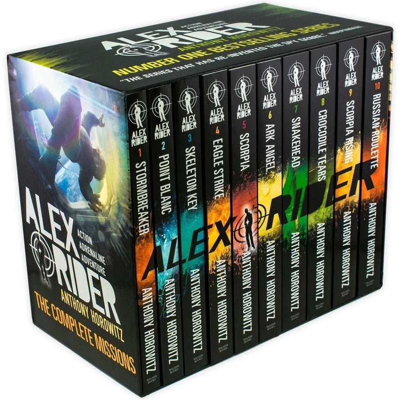 ["9781406364835", "alex rider", "Alex Rider book", "alex rider books", "alex rider books in order", "alex rider collection", "alex rider horowitz", "alex rider novel", "alex rider series", "Alex Rider series collection", "alex rider series order", "alex rider storm breaker", "alex rider stormbreaker", "alex rider the book", "Alex Rider: 10 Explosive Missions", "alex stormbreaker", "alex the rider", "anthony horowitz", "anthony horowitz alex rider", "anthony horowitz alex rider books", "anthony horowitz books", "anthony horowitz collection", "Crocodile Tears", "Eagle Strike", "Point Blanc", "rider alex", "Russian Roulette", "Scorpia", "Scorpia Rising", "Skeleton Key", "Snakehead", "Stormbreaker"]