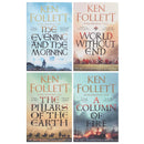 Kingsbridge 4 Book Collection Set by Ken Follett | Epic Historical Fiction Series – Pillars of the Earth, World Without End, A Column of Fire, The Evening and the Morning
