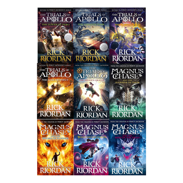 Trials Of Apollo, Magnus Chase & Kane Chronicles 12 Books Collection Set By Rick Riordan