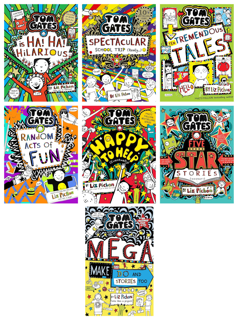 ["9780678466254", "fiction", "Five Star Stories", "growing up", "Ha Ha Hilarious", "Happy to Help eventually", "humour", "literature", "liz pichon", "liz pichon books", "liz pichon collection", "liz pichon series", "Mega Make and Do and Stories Too", "Random Acts of Fun", "siblings", "Spectacular School Trip (Really.)", "Ten Tremendous Tales", "the brilliant world", "tom gates books", "tom gates collection", "tom gates series", "young teen"]