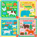 Tummy Time Collection 4 Books Set by Louise Lockhart (Safari, Farm, Park & Forest)